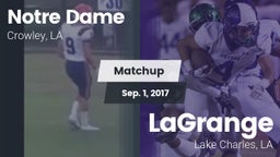 Matchup: Notre Dame High vs. LaGrange  2017