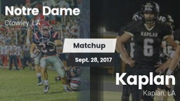 Matchup: Notre Dame High vs. Kaplan  2017