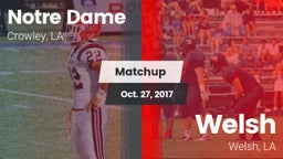 Matchup: Notre Dame High vs. Welsh  2017