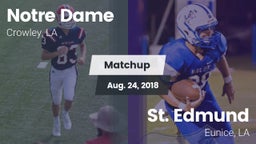 Matchup: Notre Dame High vs. St. Edmund  2018