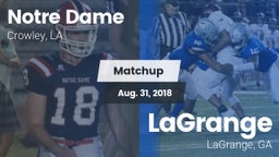 Matchup: Notre Dame High vs. LaGrange  2018