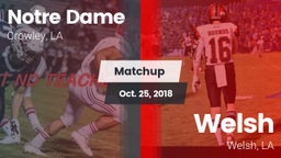 Matchup: Notre Dame High vs. Welsh  2018