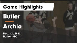 Butler  vs Archie  Game Highlights - Dec. 12, 2019