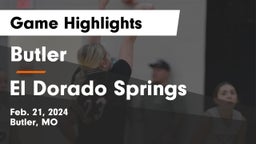 Butler  vs El Dorado Springs  Game Highlights - Feb. 21, 2024