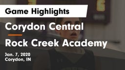 Corydon Central  vs Rock Creek Academy  Game Highlights - Jan. 7, 2020