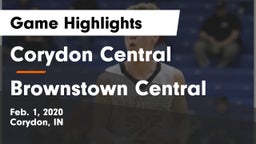 Corydon Central  vs Brownstown Central  Game Highlights - Feb. 1, 2020