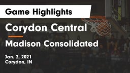 Corydon Central  vs Madison Consolidated  Game Highlights - Jan. 2, 2021