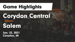 Corydon Central  vs Salem  Game Highlights - Jan. 22, 2021