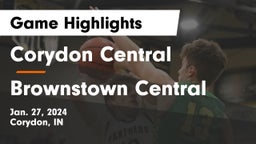 Corydon Central  vs Brownstown Central  Game Highlights - Jan. 27, 2024