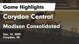 Corydon Central  vs Madison Consolidated  Game Highlights - Jan. 16, 2020