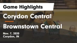 Corydon Central  vs Brownstown Central  Game Highlights - Nov. 7, 2020