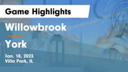 Willowbrook  vs York  Game Highlights - Jan. 18, 2023