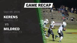 Recap: Kerens  vs. Mildred  2016