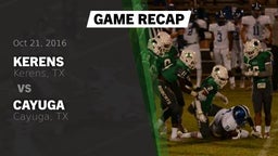 Recap: Kerens  vs. Cayuga  2016