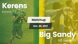 Matchup: Kerens  vs. Big Sandy  2017