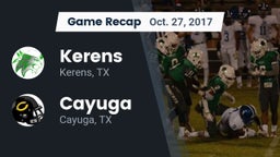 Recap: Kerens  vs. Cayuga  2017