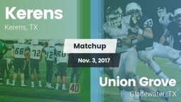 Matchup: Kerens  vs. Union Grove  2017