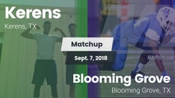 Matchup: Kerens  vs. Blooming Grove  2018