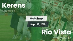 Matchup: Kerens  vs. Rio Vista  2018
