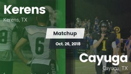Matchup: Kerens  vs. Cayuga  2018
