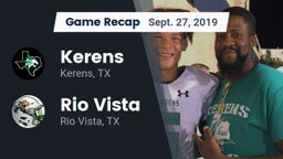 Recap: Kerens  vs. Rio Vista  2019