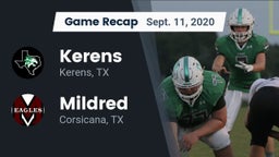 Recap: Kerens  vs. Mildred  2020