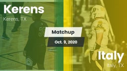 Matchup: Kerens  vs. Italy  2020