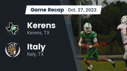 Recap: Kerens  vs. Italy  2023