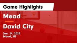 Mead  vs David City  Game Highlights - Jan. 24, 2023