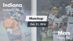 Matchup: Indiana  vs. Mars  2016