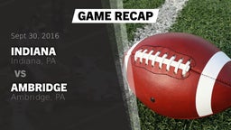 Recap: Indiana  vs. Ambridge  2016