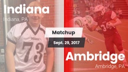 Matchup: Indiana  vs. Ambridge  2017