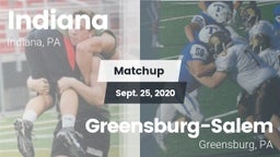 Matchup: Indiana  vs. Greensburg-Salem  2020