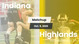 Matchup: Indiana  vs. Highlands  2020