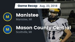 Recap: Manistee  vs. Mason County Central  2018