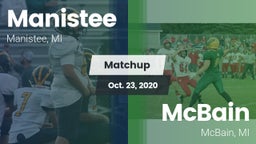 Matchup: Manistee  vs. McBain  2020