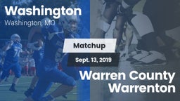 Matchup: Washington High vs. Warren County Warrenton  2019