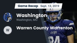 Recap: Washington  vs. Warren County Warrenton  2019