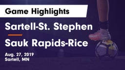 Sartell-St. Stephen  vs Sauk Rapids-Rice Game Highlights - Aug. 27, 2019