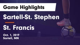 Sartell-St. Stephen  vs St. Francis  Game Highlights - Oct. 1, 2019