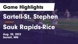 Sartell-St. Stephen  vs Sauk Rapids-Rice  Game Highlights - Aug. 30, 2022