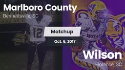 Matchup: Marlboro County vs. Wilson  2017