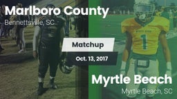 Matchup: Marlboro County vs. Myrtle Beach  2017