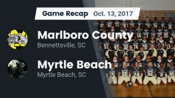 Recap: Marlboro County  vs. Myrtle Beach  2017