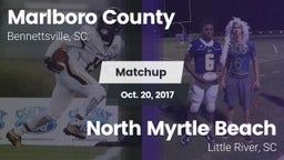 Matchup: Marlboro County vs. North Myrtle Beach  2017