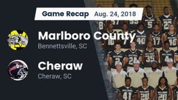 Recap: Marlboro County  vs. Cheraw  2018