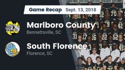 Recap: Marlboro County  vs. South Florence  2018
