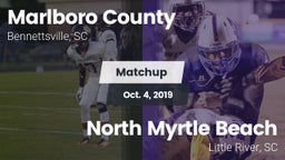 Matchup: Marlboro County vs. North Myrtle Beach  2019