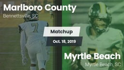 Matchup: Marlboro County vs. Myrtle Beach  2019