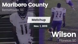 Matchup: Marlboro County vs. Wilson  2019
